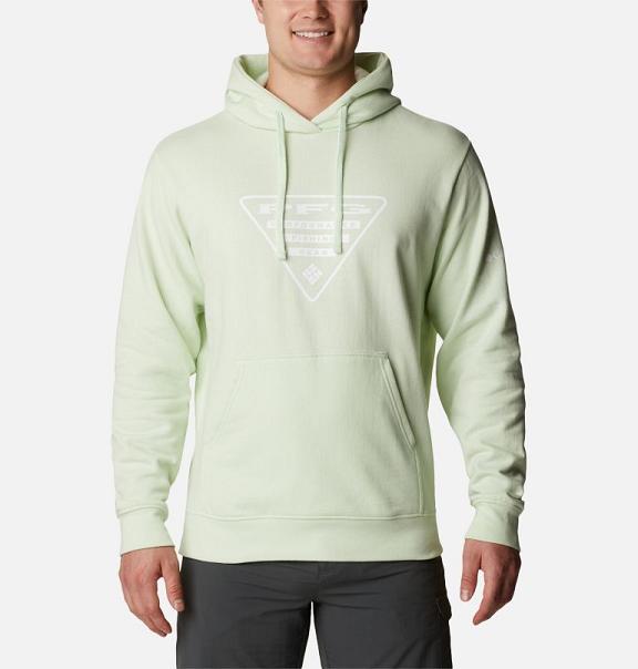 Columbia PFG Triangle Hoodies Light Yellow White For Men's NZ79134 New Zealand